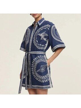 Alémais Oceane Linen Mini Dress
